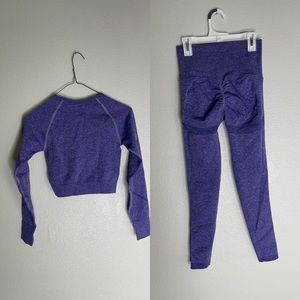 Never worn Royal purple workout set